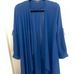 dark blue blazer/light throw over -size 1 (approx US 4)